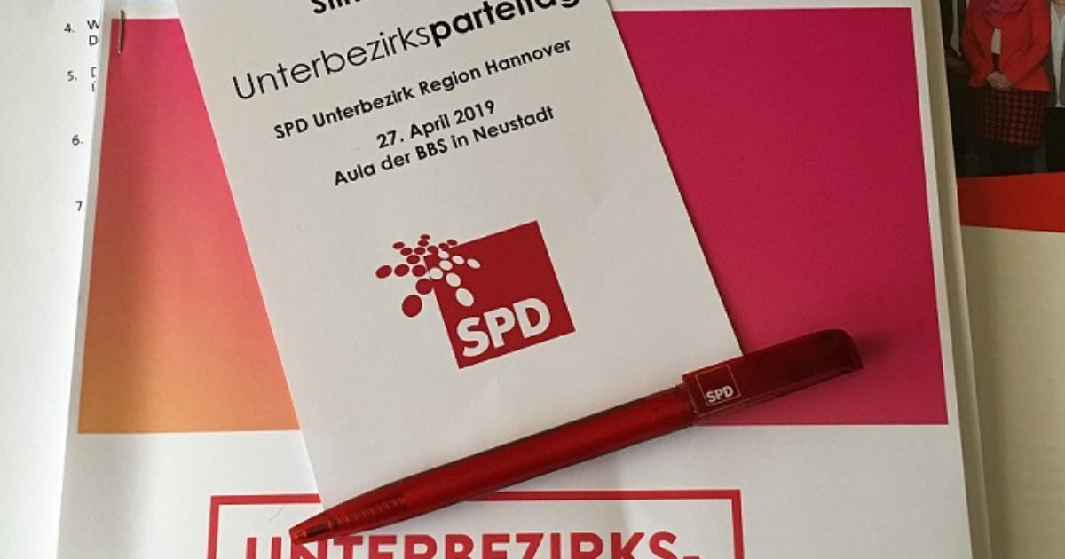 Parteitag Des SPD-Unterbezirks Region Hannover - SPD Hannover-Südwest